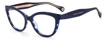 Designer Women Carolina Herrera Eyeglasses: CH 0017 - Blue- SpecSMART Eye Clinic (Diagonal View)